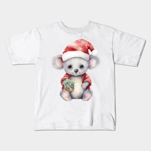 Koala in Santa Hat Kids T-Shirt